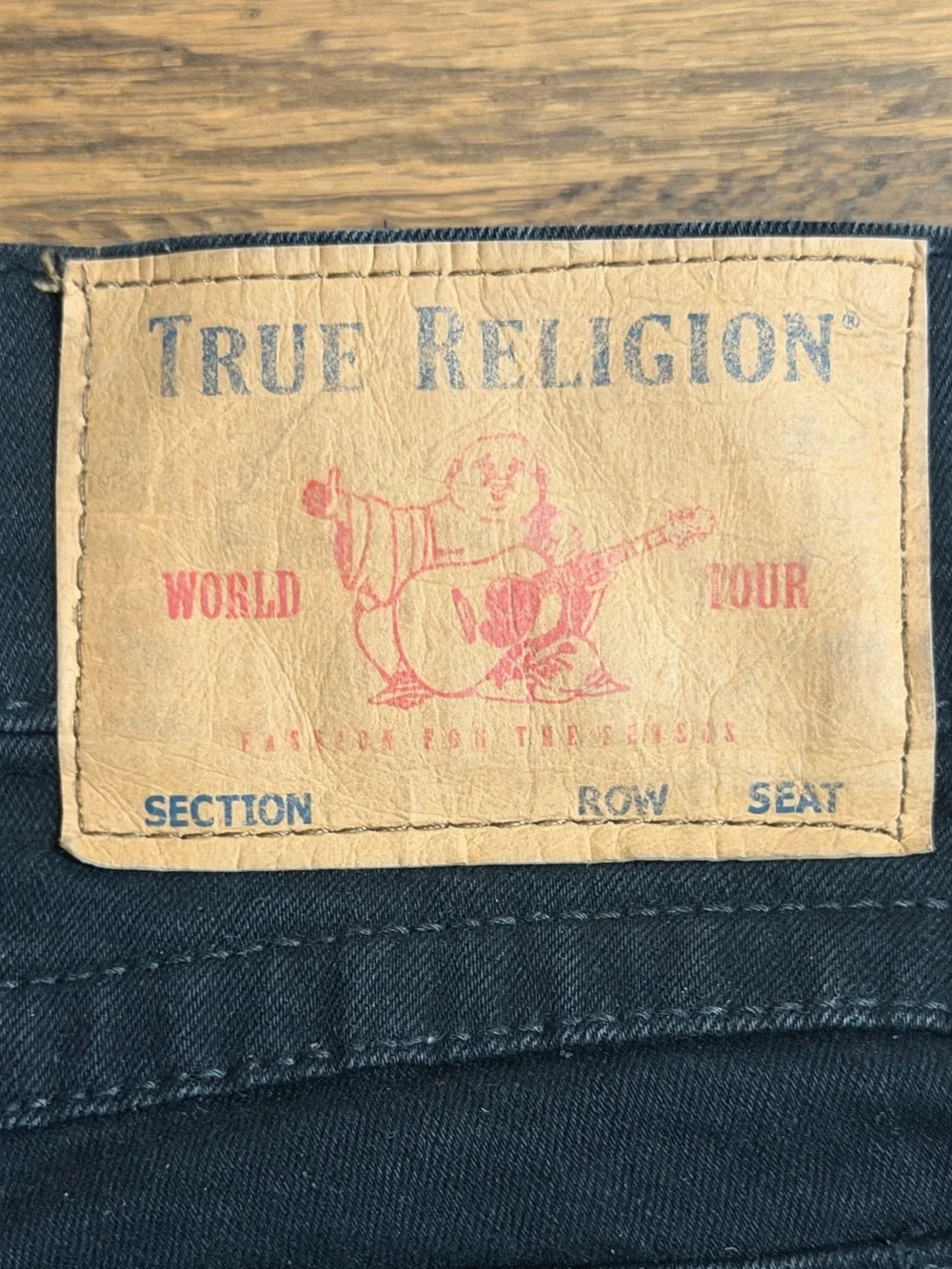 True Religion Men's Straight Jeans in Black